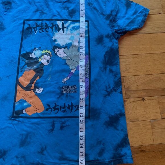 Naruto Shippuden Tie Dye Anime Graphic Tee Blue Black Medium - Picture 5 of 8